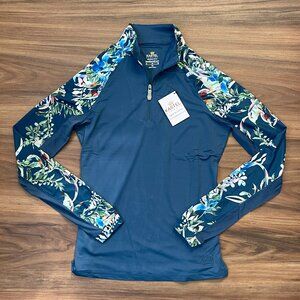 Kastel Denmark Women's Longsleeve Sun Shirt - Sailor Blue Botanical - XS